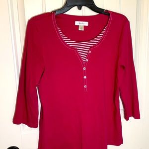 Christopher & Banks 3/4 length sleeve T-shirt